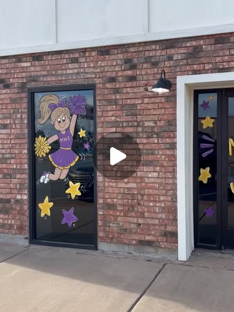 Homecoming window paintings